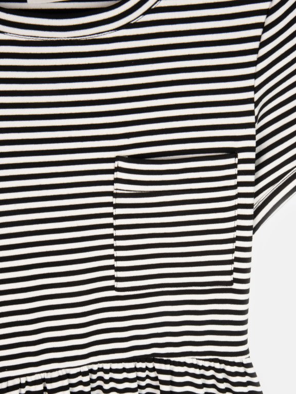 Elastic striped dress