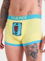 Short cotton boxers with print