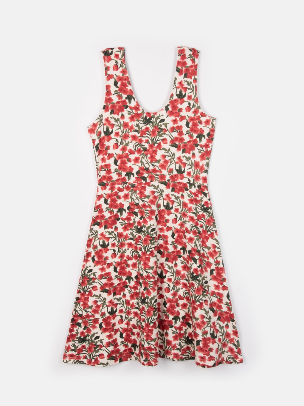 Květované áčkové šaty