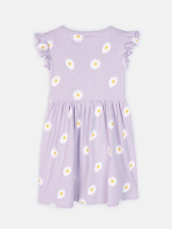 Květované bavlněné dívčí šaty