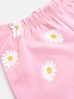 Kvetované bavlnené elastické šortky