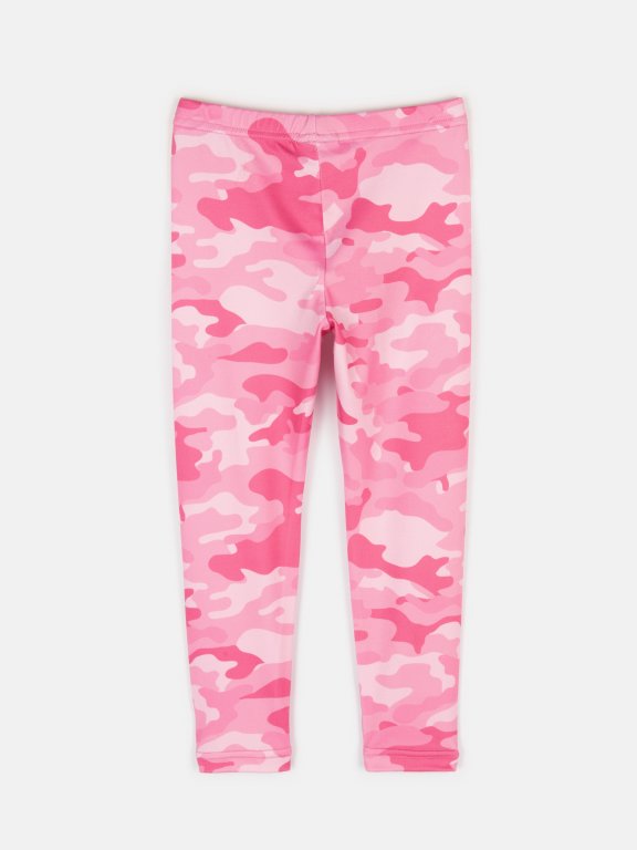 Rózsaszín terepmintás leggings