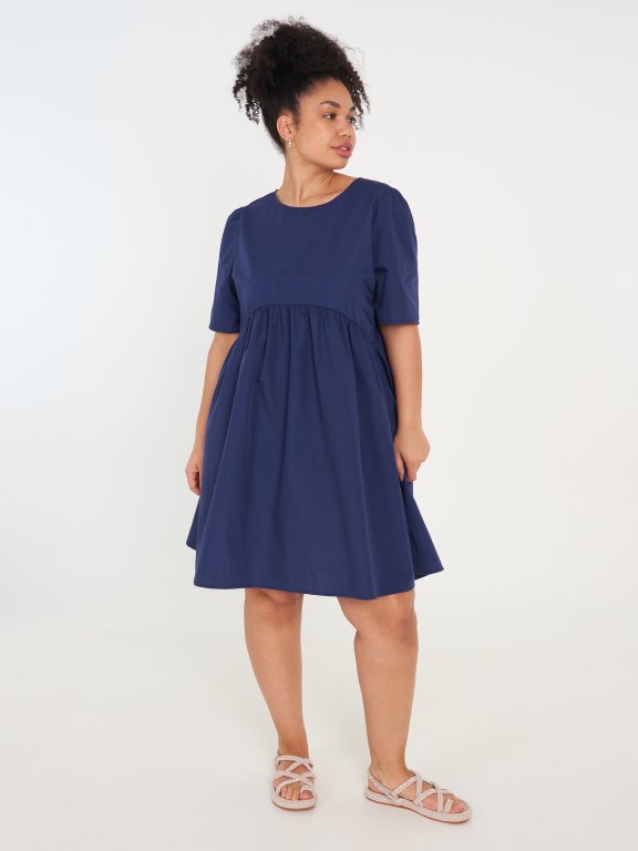 Plus size cotton blend dress
