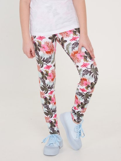 Flower print leggings