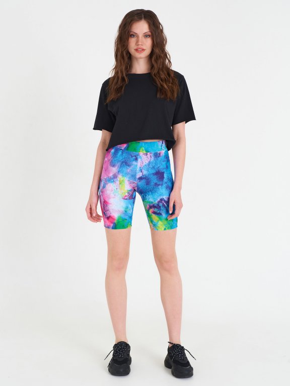 Printed cycling shorts