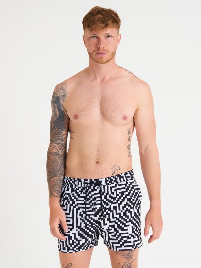Potlačené strečové plavecké šortky