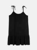 Strappy dress with ruffle