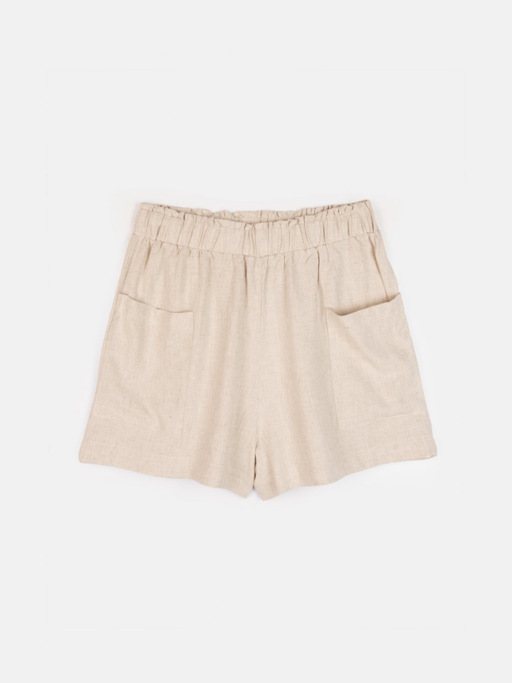 Linen blend shorts with pockets