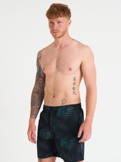 4-way stretch printed swim shorts