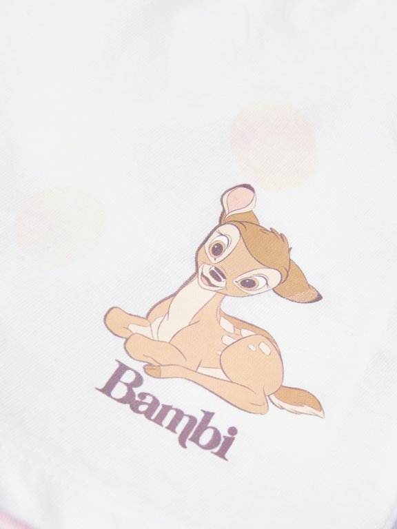 Súprava bavlnené tričko a šortky Bambi pre bábätká