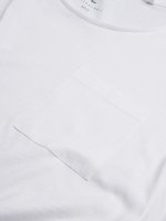 Základné basic bavlnené tričko s vreckom