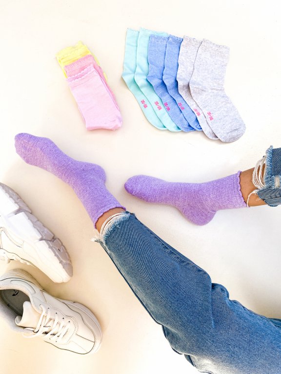 7-pack pastel soft socks