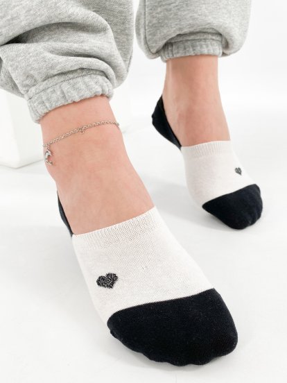 Dámské neviditelné ponožky se silikonovým proužkem