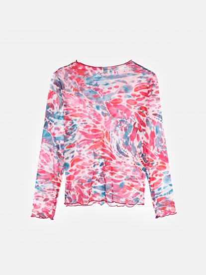 Plus size printed colourful t-shirt