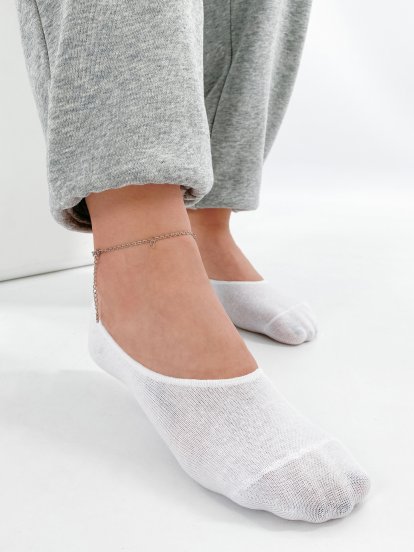 Sada dvou párů základních basic kotníkových ponožek dámských