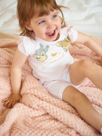 Souprava bavlněné tričko a šortky Bambi pro miminka