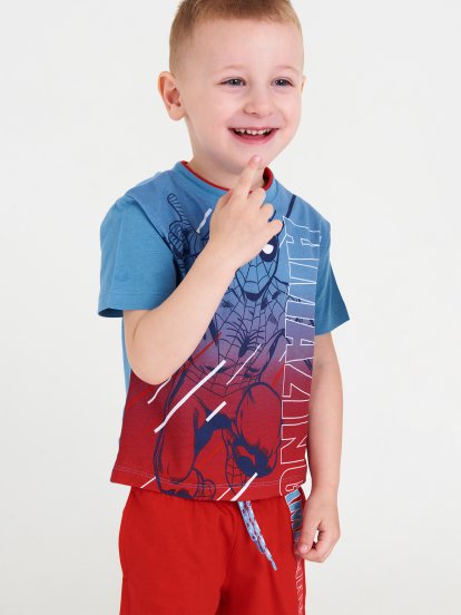 Set of cotton t-shirt and shorts Spiderman