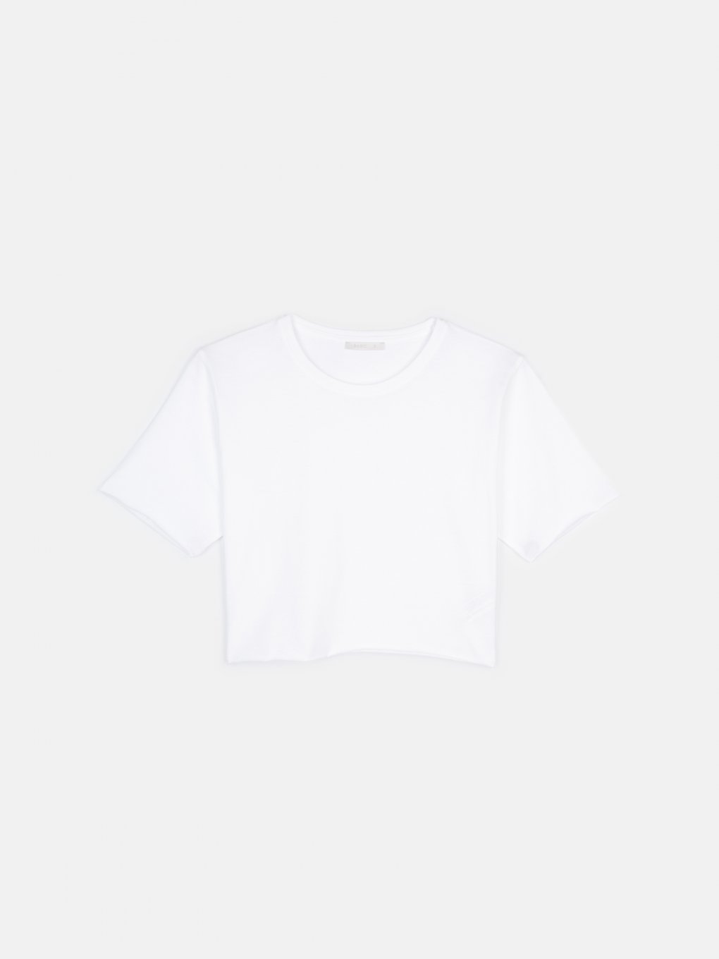 Základní basic krátké bavlněné tričko s neopracovaným lemem
