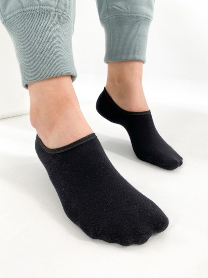 Základní basic neviditelné ponožky se silikonovým proužkem
