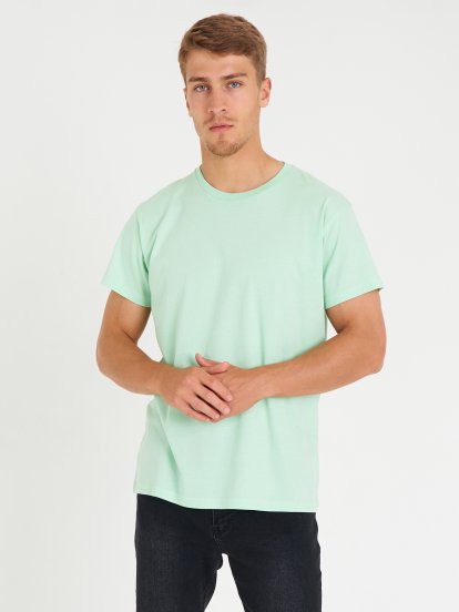 Základné basic tričko s krátkym rukávom pánske