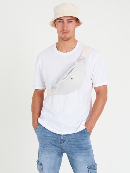 Základné bavlnené basic tričko s krátkym rukávom pánske