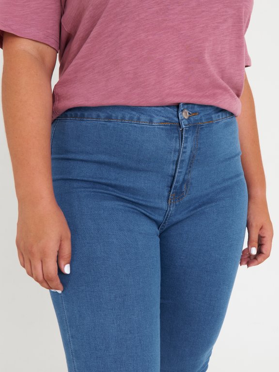 Klasyczne dżinsy skinny basic dla kobiet plus size