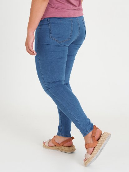 Plus size basic high waist skinny jeans