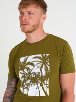 Bawełniana koszulka męska z nadrukiem