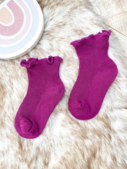 Rebrované dievčenské ponožky