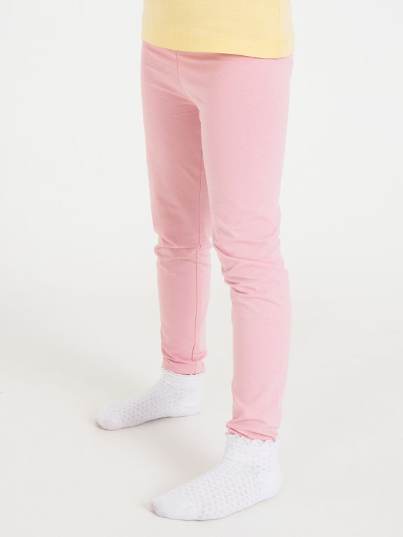 Podstawowe bawełniane legginsy dziewczęce basic