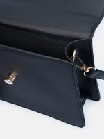 Faux leather bag with cat shaped lock