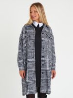 Oversized plaid coat