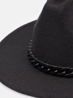 Fedora hat with decoration chain