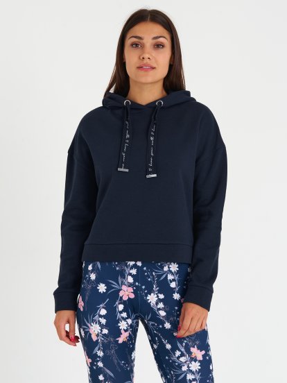 Hoodie with print on lace