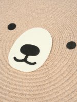 Okrągły dywan w kształcie misia
