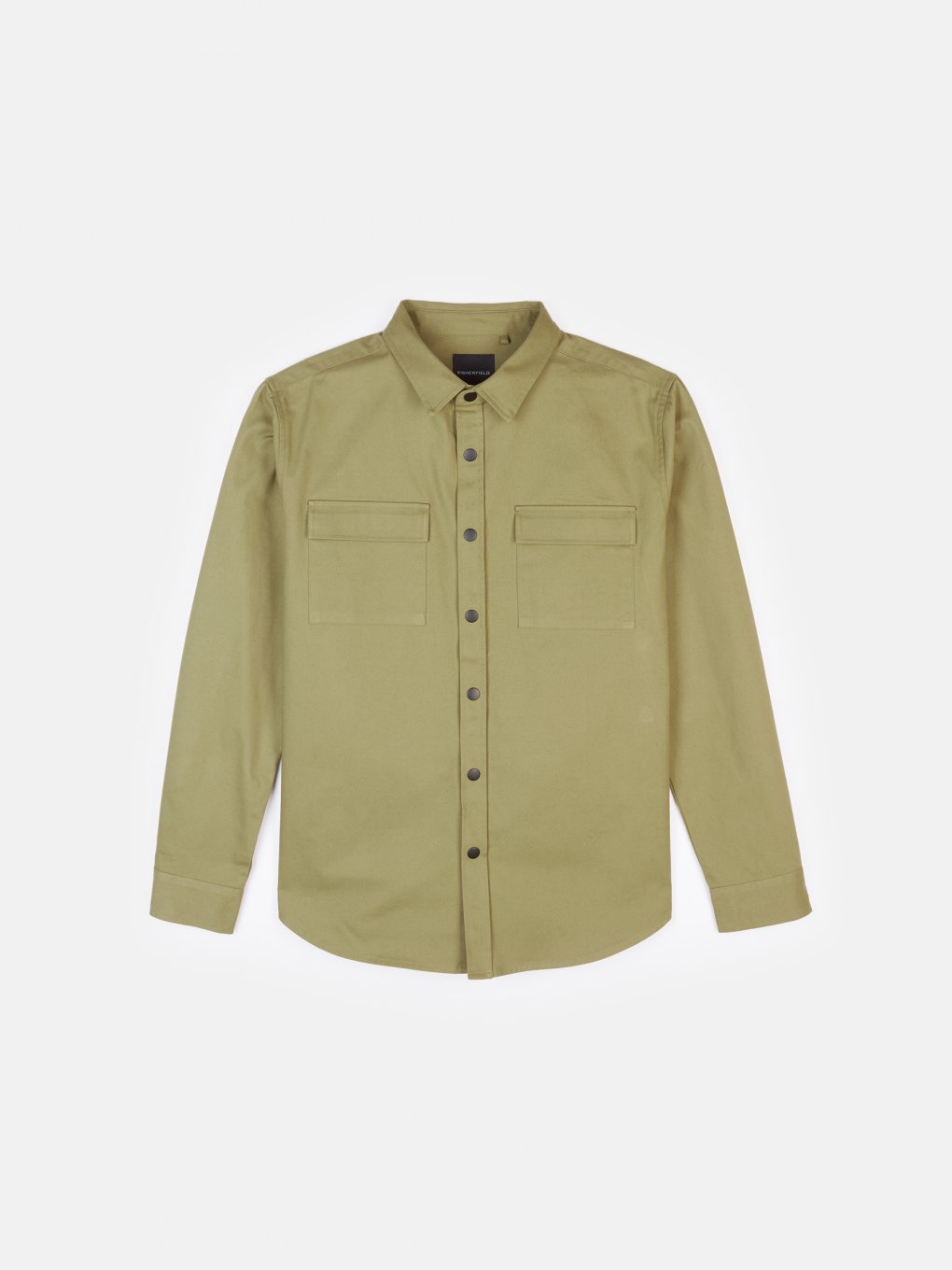 Cotton overshirt with snap buttons