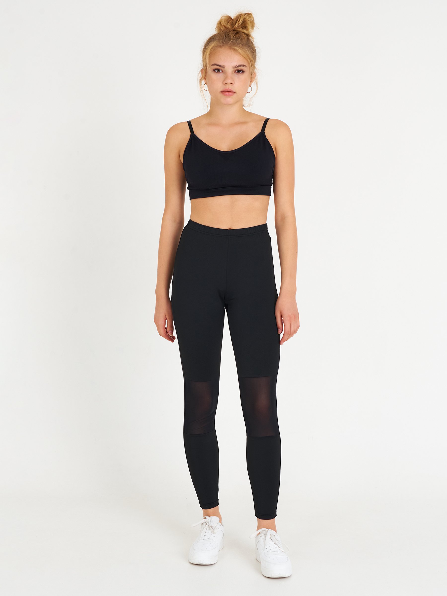 Buy Skinny Sports Leggings with Mesh Panel Online at Best Prices