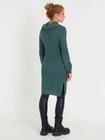 Long ribbed roll neck sweater