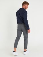 Kárované kalhoty straight slim
