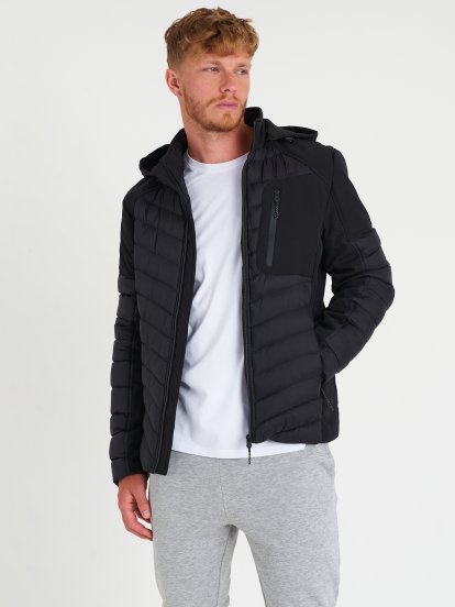 Combined quilted padded jacket