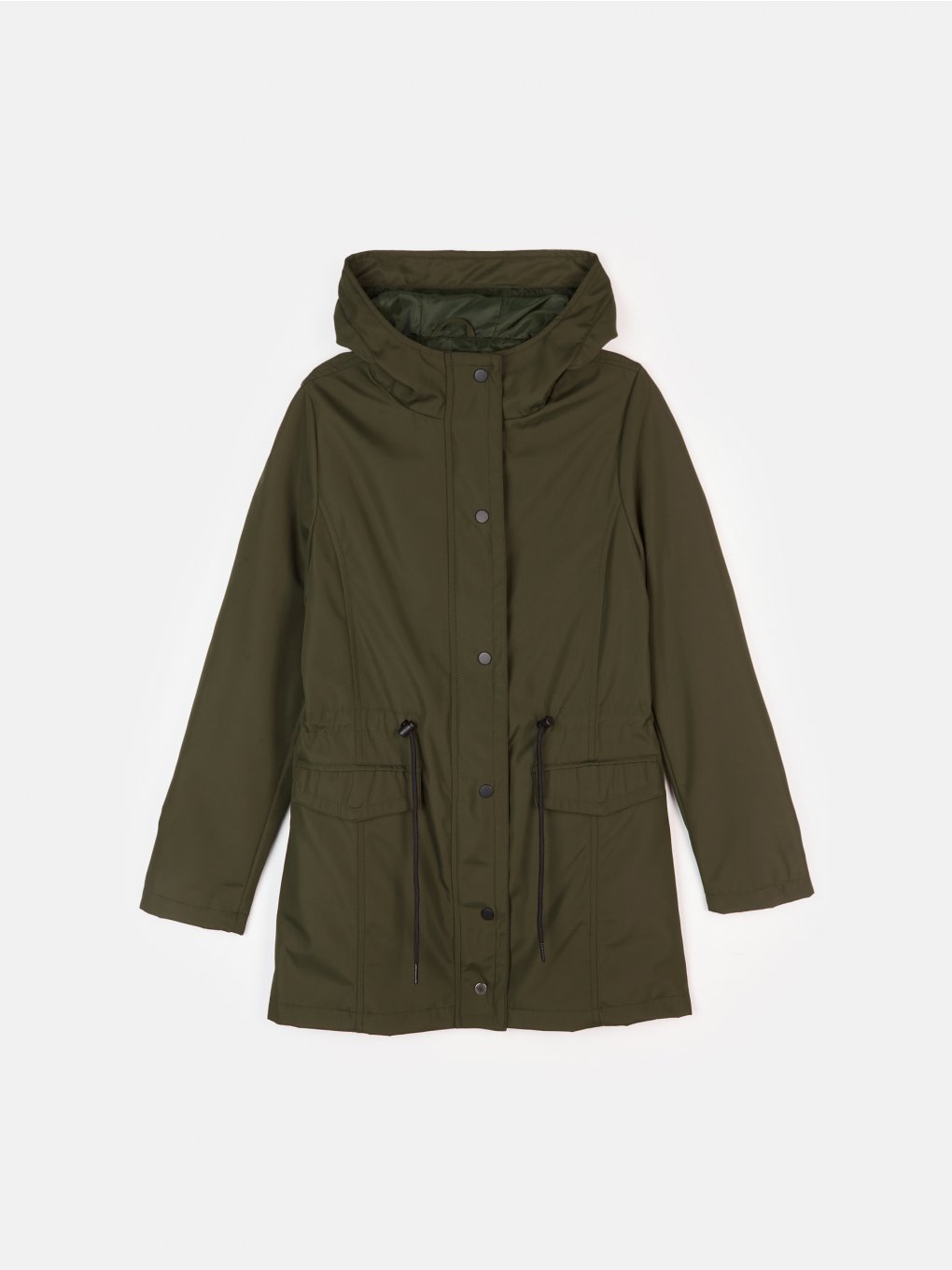 Plus size parka with hood