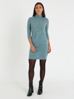 Roll neck dress with pockets
