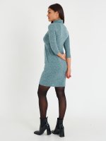 Roll neck dress with pockets
