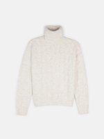 Cable knit roll neck sweater