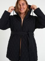 Plus size quilted light jacket