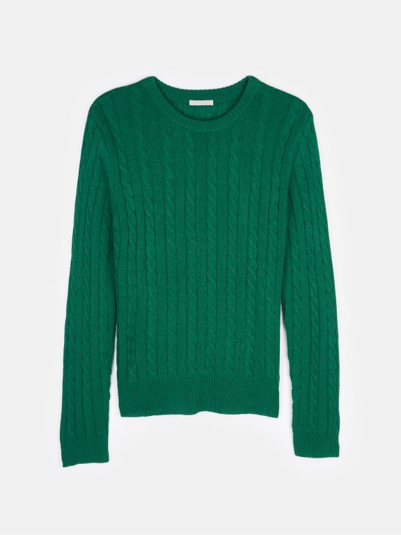 Plus size cable-knit jumper