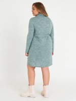 Plus size knitted dress with roll neck