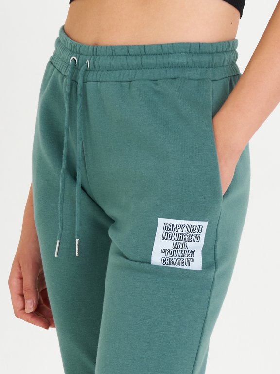 Sweatpants with patch