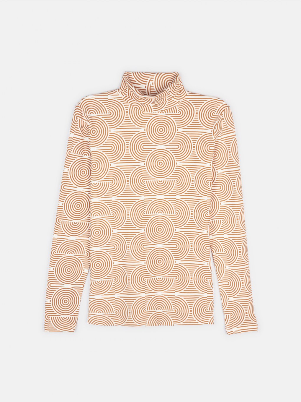 Printed roll neck top
