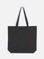Basic black cotton shopper bag